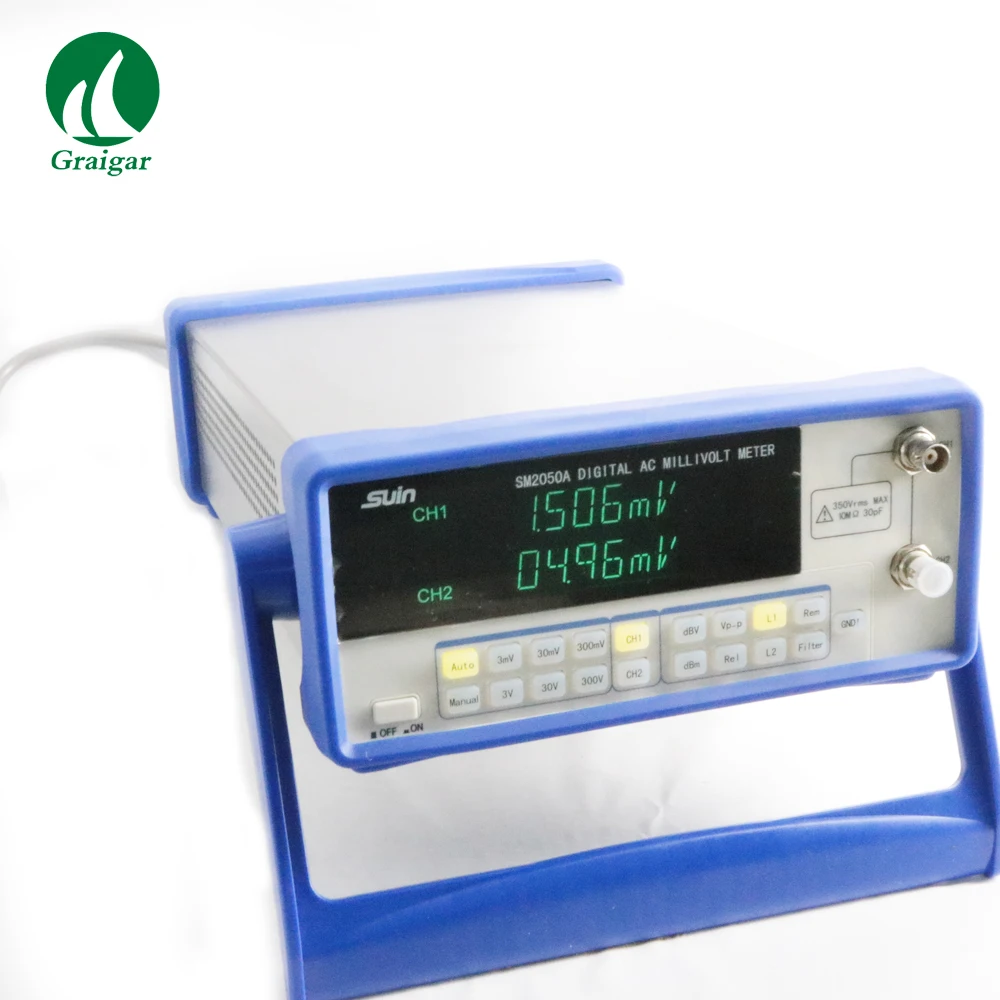 New SM2050A Digital AC Millivolt Meter Millivoltmeter Frequency Range 5Hz~5MHz AC Voltage Range 4 1/2 Digits