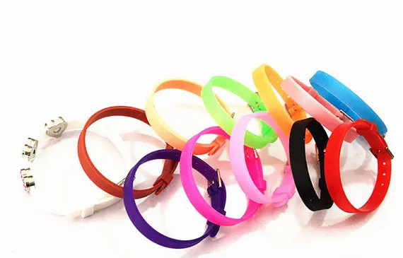 Free Shipping 200pcs 8MM Adjustable Blank Silicone Strap Wristband Bracelets,DIY Accessory,Fit Slide Letter /Slide Charms
