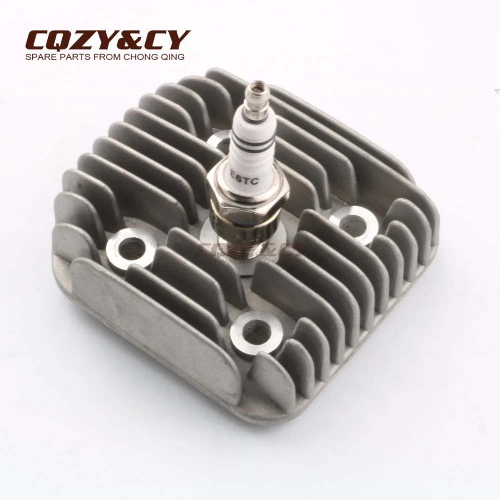 47mm 70cc Cylinder head cover & E6TC spark plug for YAMAHA BWS 50 ZUMA50 91-97 4BX 4VA Slider 50 2T Scooter