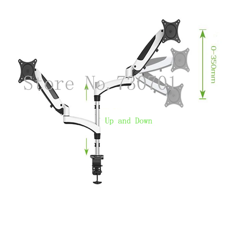 Dual Computer monitor stand up and down the gas spring bracket monitor desktop stand mount 8KG loading capacity 13-27 inch