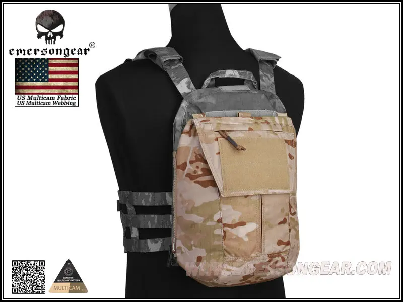 Emersongear-Zip-on Panel Pouch Package, Tactical Vest, MC, EM8348, AVS JPC2.0, CPC