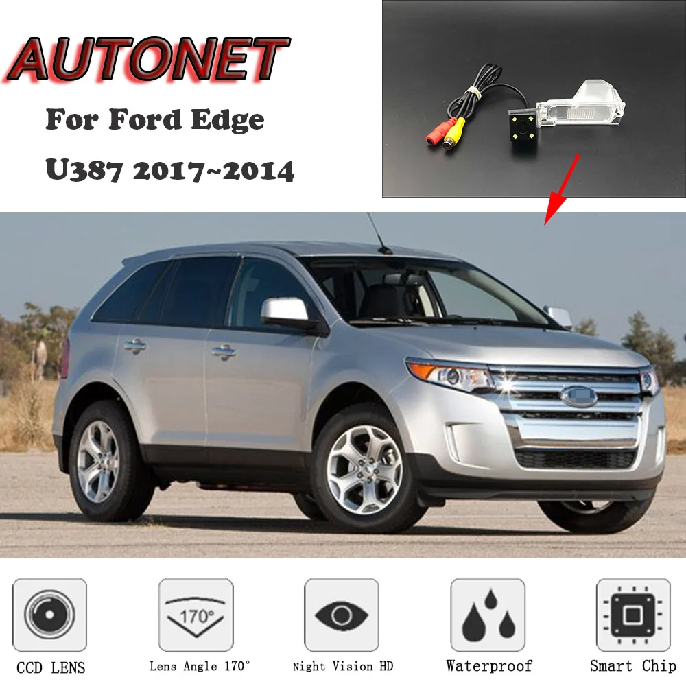 

AUTONET HD Night Vision Backup Rear View camera For Ford Edge U387 2017~2014 /license plate Camera or Bracket