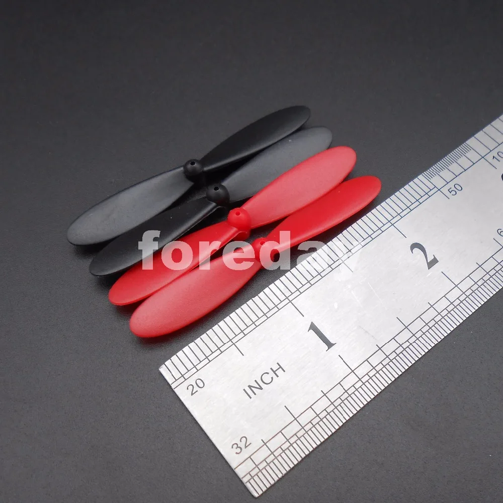 20PCS=5PCSX4 55MM Plastic Propeller Clockwise Anticlockwise 2 blade for 716 720 820 Coreless Motor Black Red Dia.1MM *FD489-492