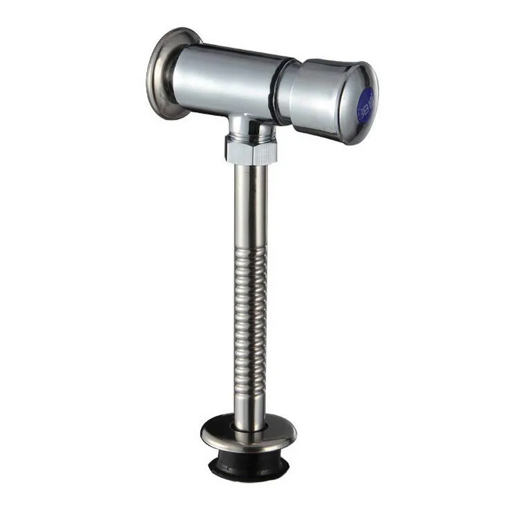 

Vidric Dark outfit urinal flush valve chrome plated, Hand control WC flush valve, Copper public toilet flush valves