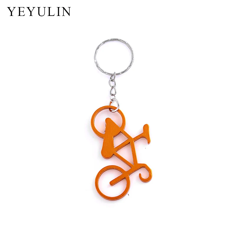 New Mixed Random Color Alloy Sunny Bicycle Keychain Souvenir Gift For Men Women Lovely Handbag Keyring Jewelry 10pcs