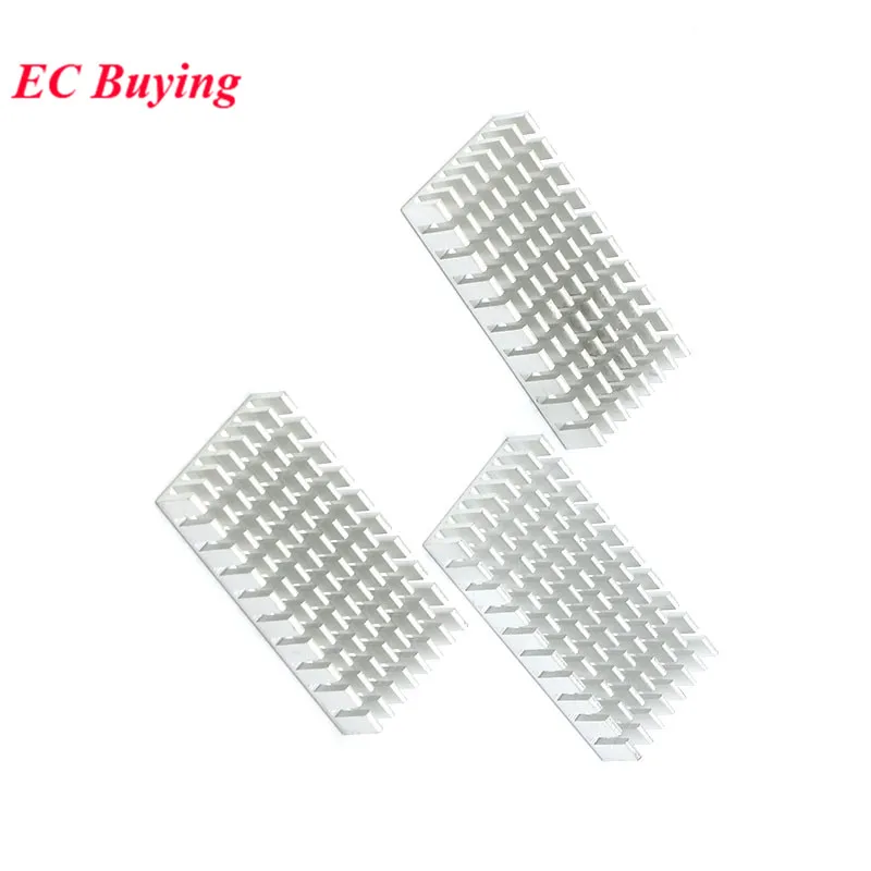 2pcs/1pc 50X25X10mm Heatsink Radiator Cooler Cooling Fin Aluminum Heat Sink for LED IC Transistor Module PCB PBC 50*25*10mm