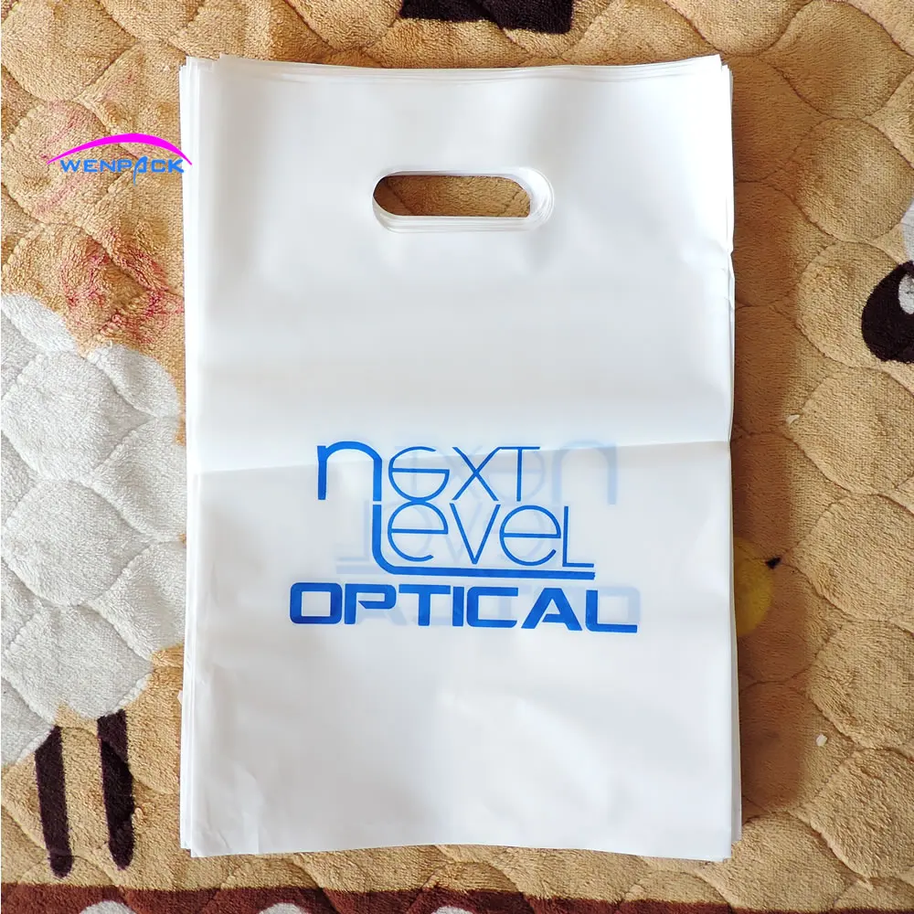 Custom  Printed LOGO And Information On Shopping Handle Gift  Plastic  Bag