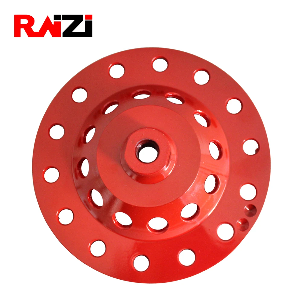 Raizi 125/180 ملليمتر أفضل ملموسة طحن عجلة ل زاوية طاحونة #60 الصناعية المهنية المعادن السندات الماس طحن كأس عجلة