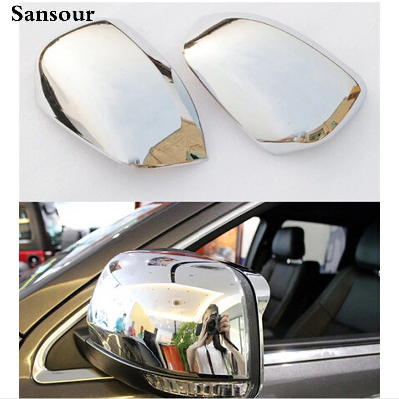 Sansour Car Rearview Mirror Covers for Jeep Grand Cherokee 2011+ Car Rear View Mirror Cover for Jeep Grand Cherokee Accessories
