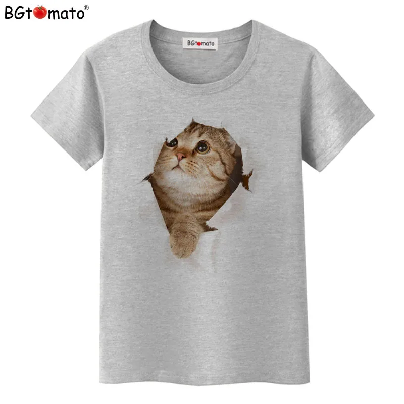 NEW Creative 3D t-shirt Super Lovely cute Cat shirt women Original brand short sleeve casual funny tops