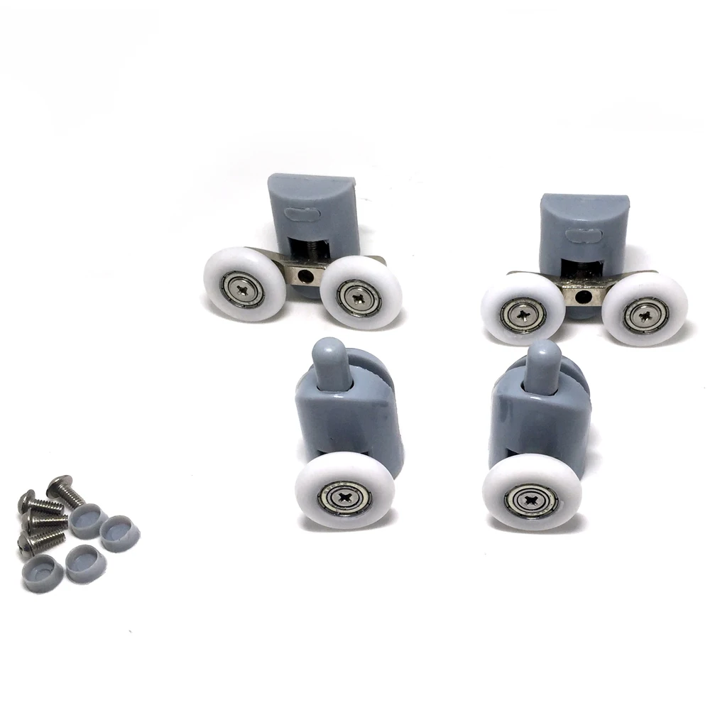 8pcs Shower Rooms Cabins Pulley  Roller /Runners/Wheels/Pulleys Diameter 22/23/25MM (4double top +4 singel bottom )