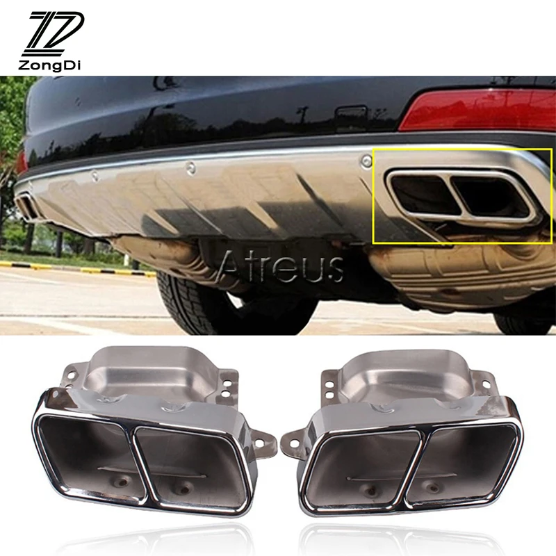 

ZD 2X For Mercedes Benz W164 W221 S300 S350 S500 A45 W166 W251 W216 S CLA ML AMG Class Car Exhaust Tail Pipe Muffler Tip Covers