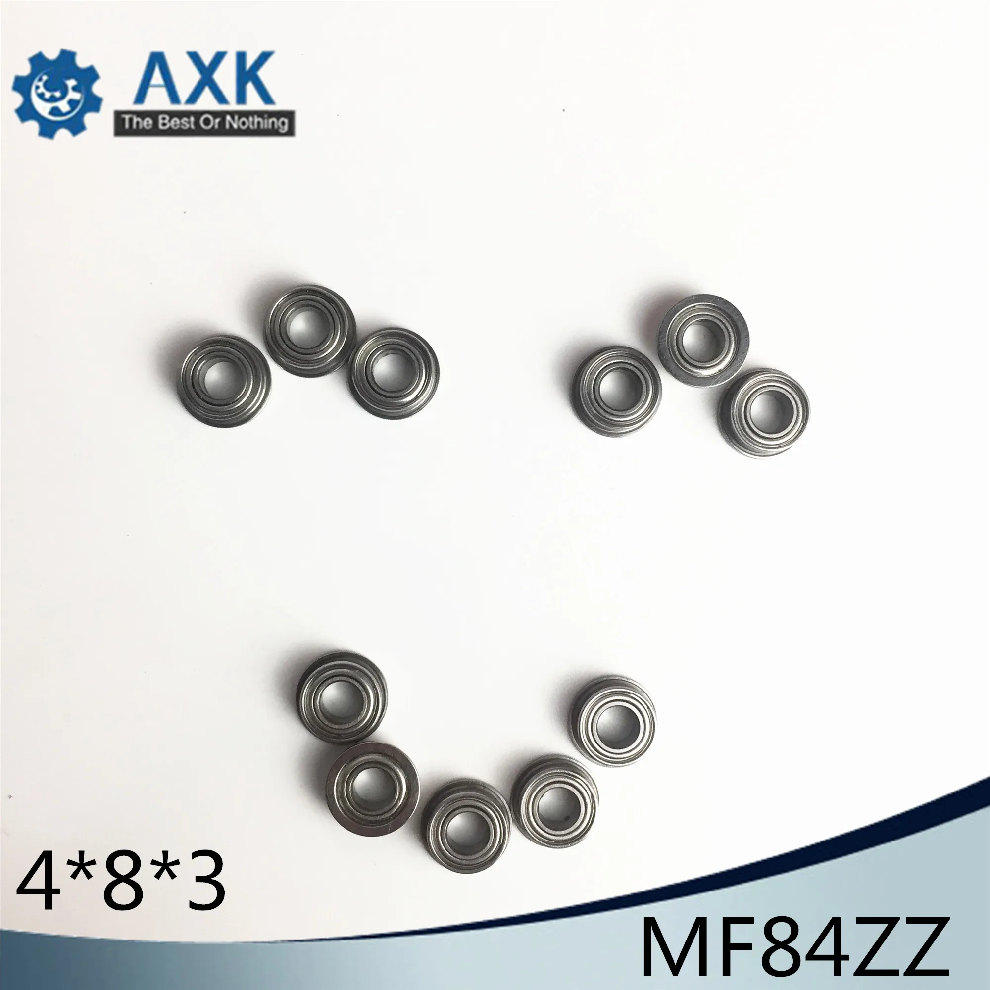 

MF84ZZ Flange Bearing 4x8x3 mm ABEC-1 ( 10 PCS ) Miniature Flanged MF84 Z ZZ Ball Bearings