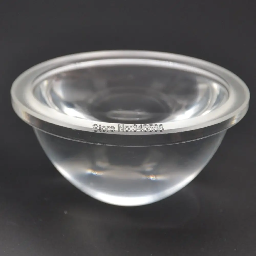 66mm 4-90 Deg Optical Glass Projector Concave Lens with Bracket & Silicone Ring for 20W 30W 50W 100W High Power LED Chip Light