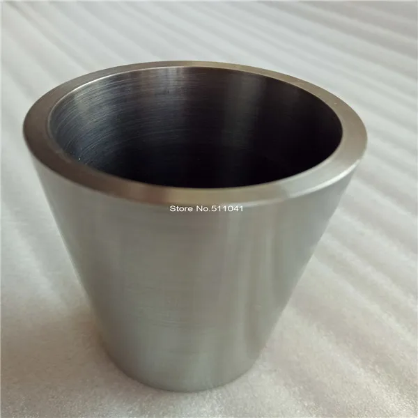 2pcs tungeston crucibles  ,finish roughness (smooth) inside dia = 50 mm thickness = 5 mm height = 100 mm