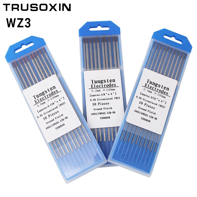 WZ3 Tungsten Electrode Tig Rod 1.0/1.6/2.0/2.4/3.0/3.2/4.0MMx150mm(6