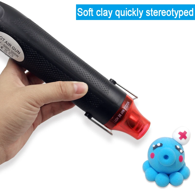 220V DIY Using Heat Gun Electric Power tool hot air 300W temperature Gun with supporting seat Shrink Plastic DIY tool color