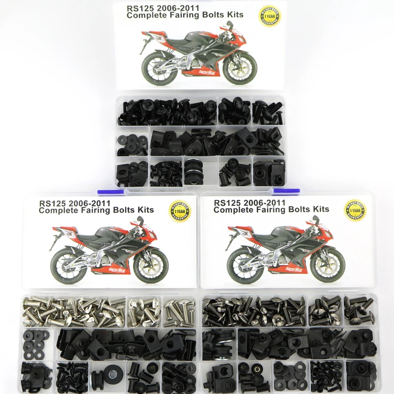 Fit For Aprilia RS125 2006 2007 2008 2009 2010 2011 Motorcycle Complete Full Fairing Bolts Kit Full Fairing Clips Screws Steel