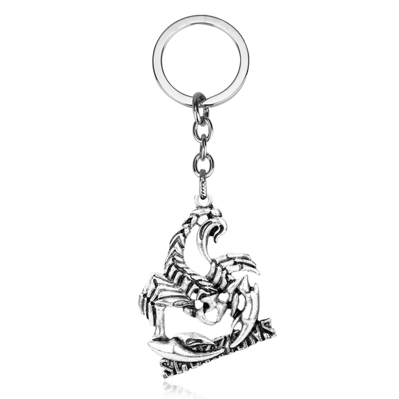 MQCHUN Scorpions Keychain Metal Rock Band Scorpion Key Ring Holder Car Bag Chaveiro Key Chain Pendant Men Gift Jewelry -50