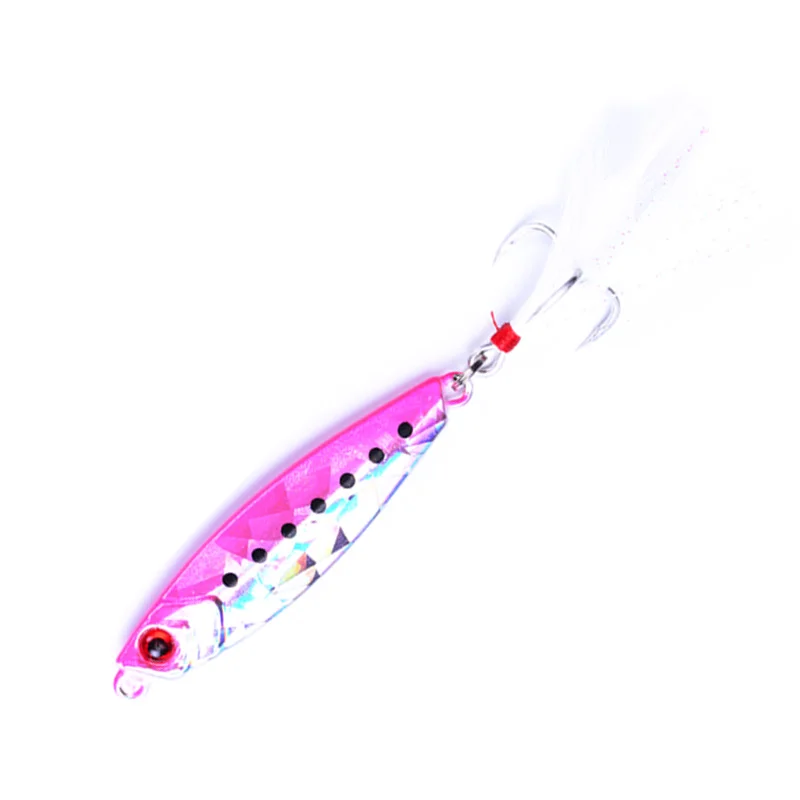 Balleo 7 unids/lote 7g10g15g20g25g30g40g plantilla de metal plomo plantilla lenta señuelo de pesca de mar spinners cuchara cebo señuelo para pesca de Lucio