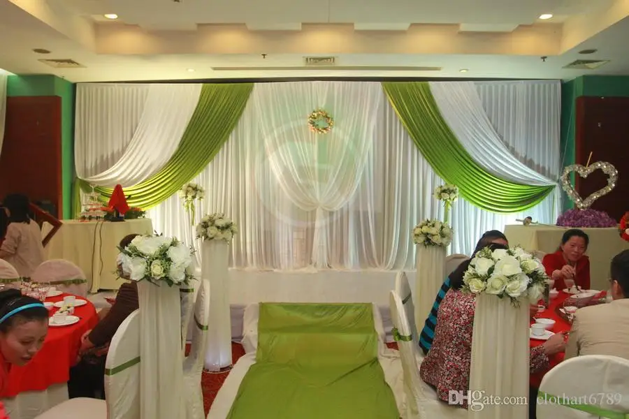 

3m*6m (10ft*20ft) wedding backdrop swag Party background cloth Curtain Celebration Stage cloth Performance Background Satin Drap