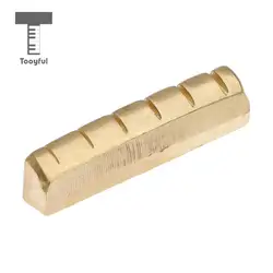 43x6mm Acoustic Folk Guitar Bridge Nut Slotted Brass for String Instruments