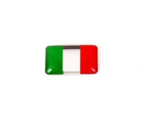 1 Set=2 Pcs Italy National flag aluminum plastic stereo sticker aluminum alloy glue Car Stickers crystal stickers 