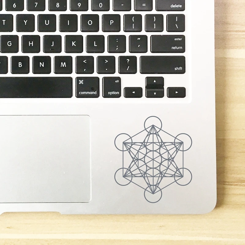 Decalque Cubo Metatron para Laptop, adesivo de vinil para Apple MacBook Air e Pro Decoração, Geometria Sagrada para a janela do carro Decor