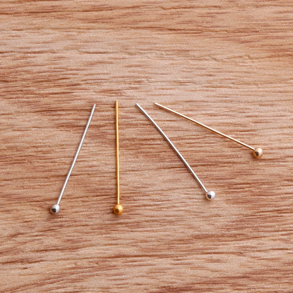 50-100pcs Rhodium/Gold Copper Ball Heads Pins Needles for Jewelry Making Findings DIY Earrings Necklace Accessories Supplies