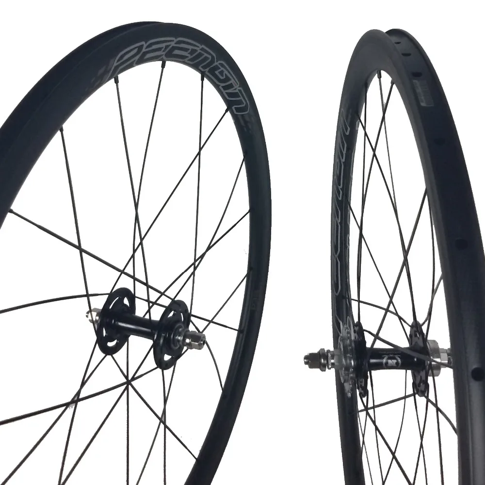 Wheel Carbon 700C Factory Low Price Sale OEM Clincher Track Wheelset 23Mm Wide 38Mm Fixed Gear Novatec 20/24,Powerway 24/28H Hub