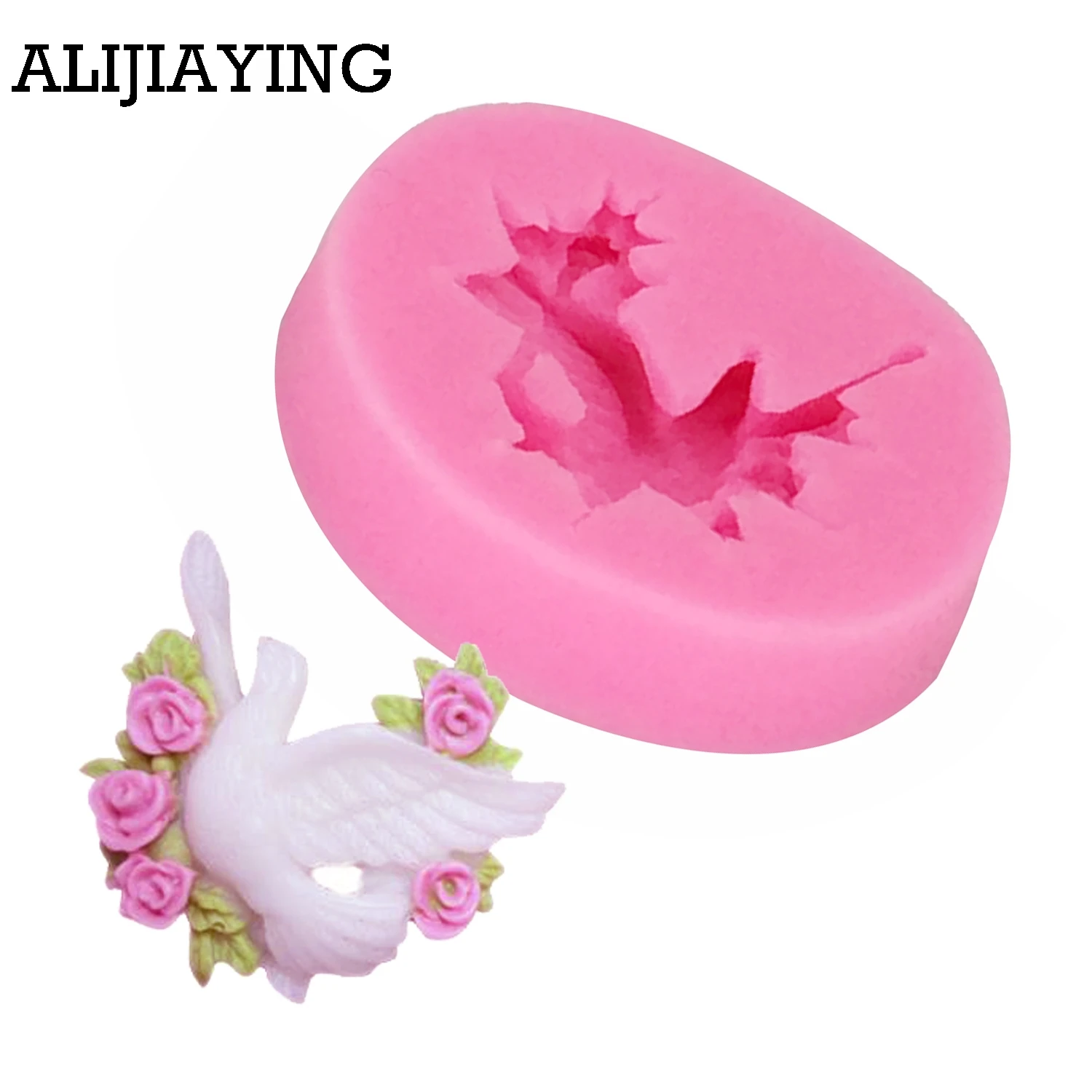 M1231 Peace Dove pigeon Arylic Flower silicone mold,fondant molds,sugar craft tools,chocolate mould , molds for cakes