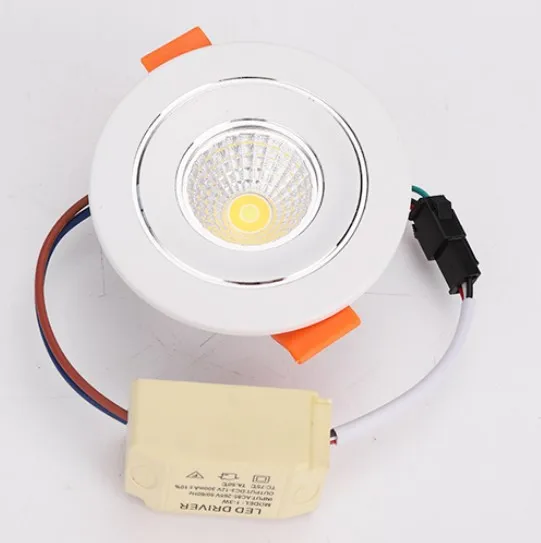 

led downlight lamp 3w 5w cob led spot 220V / 110V ceiling recessed downlights round led panel light