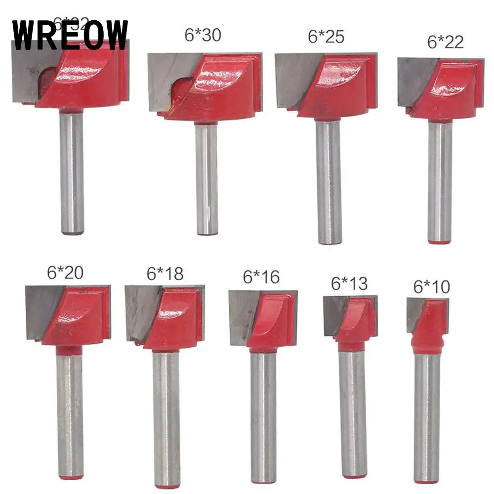 Brocas de molino de extremo de enrutador CNC de vástago de 6mm, broca de enrutador inferior de limpieza, herramienta de corte de molino de extremo