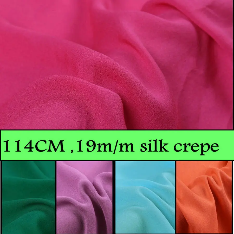 100% Nature Silk Crepe silk Fabric Jianhong Crepe 19m/m 114cm Wide  H1CDC5