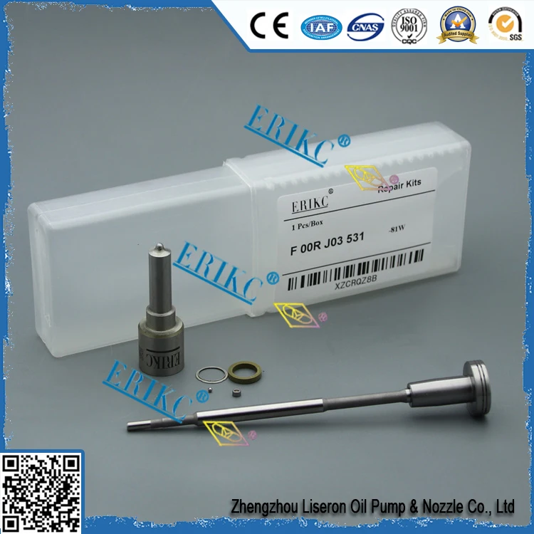 

ERIKC F00RJ03531 CRIN комплекты для капитального ремонта Common Rail FOORJ03531 с клапаном F00RJ02103 сопло DLLA145P2270 для масляного инжектора 0445120297