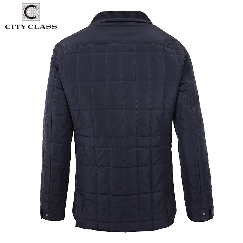 CITY CLASS Classic New Autumn Quilted Men Jacket Long Coats Top Model Business Casual Overcoat Brand Clothing 14422