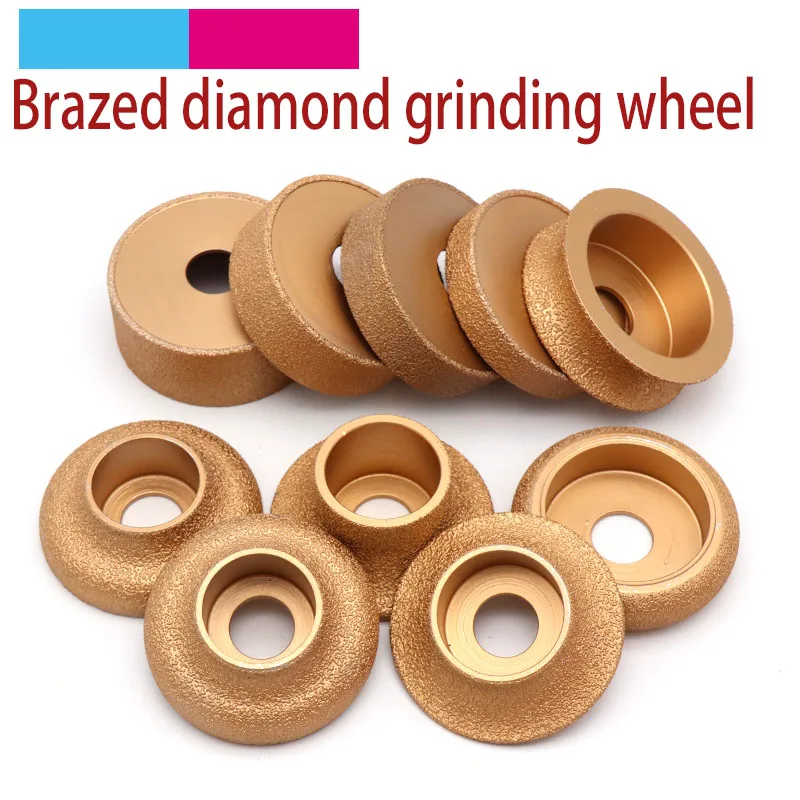 

1pcs Brazing Diamond Angle Grinder Stone Grinding Wheel Semi-circular Straight Edge Round Glass Pottery Porcelain Marble Disc