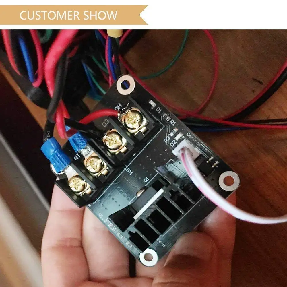 High Power Module Expansion Board Hot Bed MOS Tube for 3D Printer Heated Bed Power Expansion Module for 3D Printer With Cable