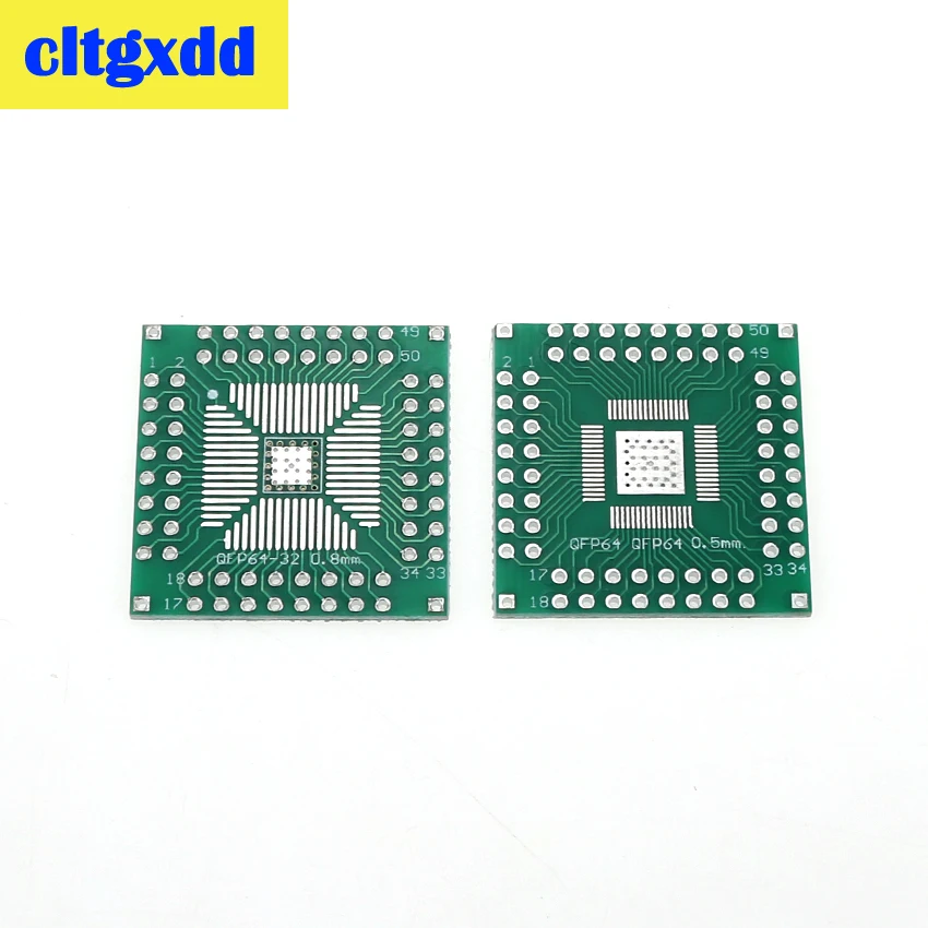 cltgxdd 5 PCS QFP 32 40 48 56 64 SMT to DIP64 Adapter Plate 0.5/0.8 mm Pitch Universal Board PCB Converter Test Board