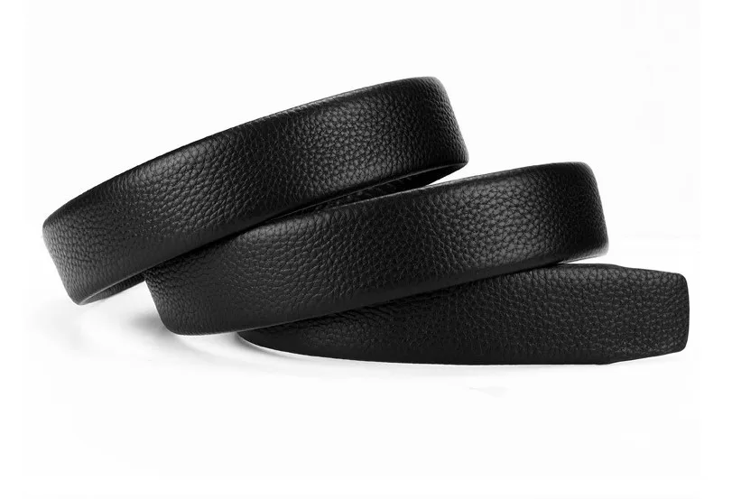 men\'s no Buckle 3.5cm Wide Genuine Leather Automatic Belt Body Strap Without Buckle Belts Men Good Quality Male Belts