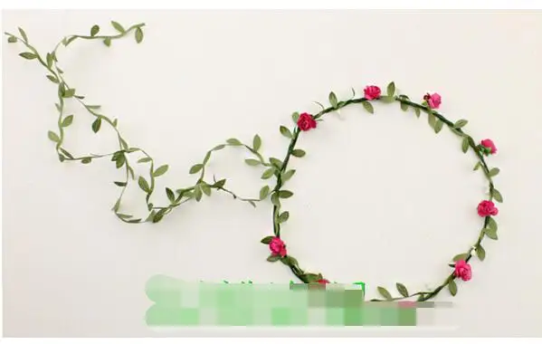 100pcs/lot Rose Flower Crown Headband Hair Garland Bride Wedding Headwear Beach Accessories