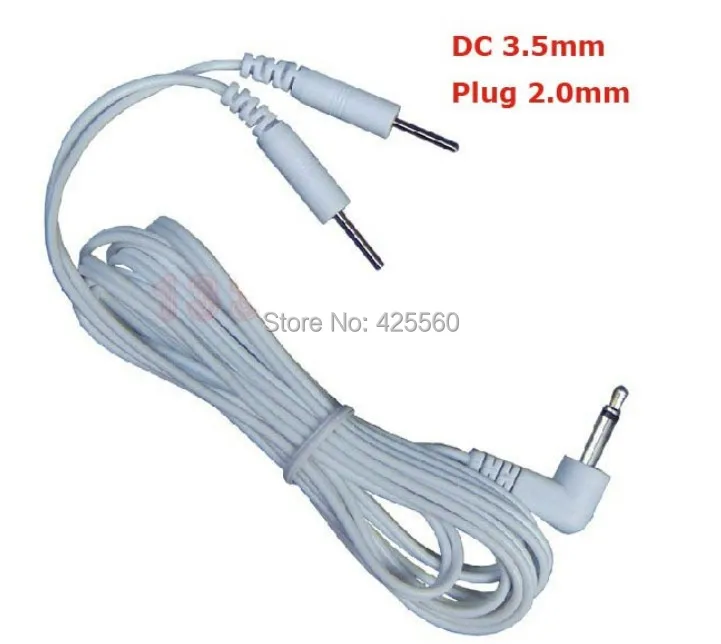 200 Pieces Replacement Electrode Jack DC Head 3.5mm Lead Wires Connector Cables 2-PIN Connect Physiotherapy Machine or TENS Unit