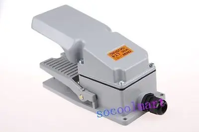 Nonslip Metal AC 250V 15A NO NC Momentary Single Action Foot Switch w Guard