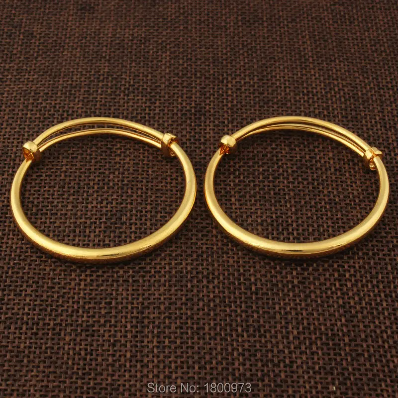 Adixyn New Arrival Dubai gold jewelry baby boy girl . Gold Color Bangles for Ethiopian African jewelry