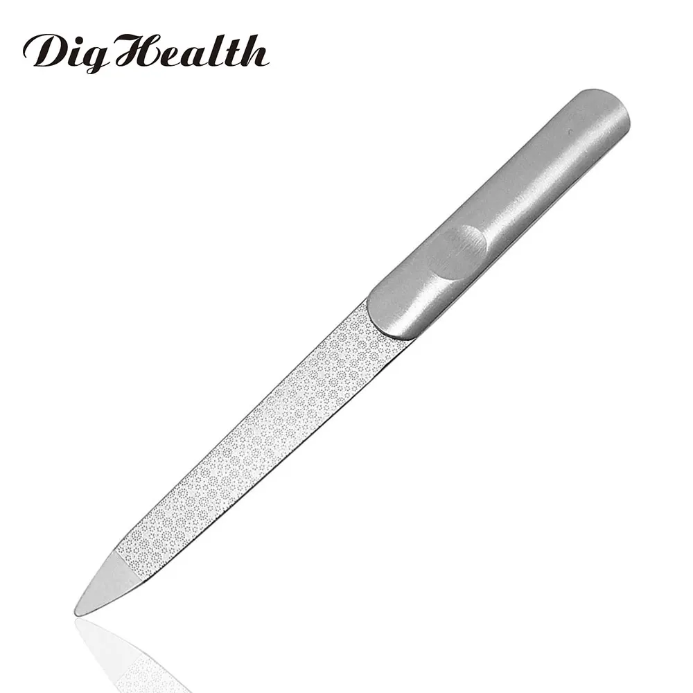 Dighealth Nail File Professional Stainless Steel Sanding Buffer Double Side Pedicure Manicure Buffing Polish Nails Files