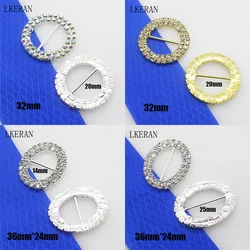 New! 10Pcs/Set Double-row Rhinestone Buckle DIY Crystal invitation card decoration Wedding Ribbon Slider Hair Accessories