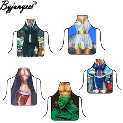 Funny Apron Cartoon Aprons Luffy Kitchen Apron Dinner Party Cooking Apron Adult Baking Accessories Wholesale WQ273
