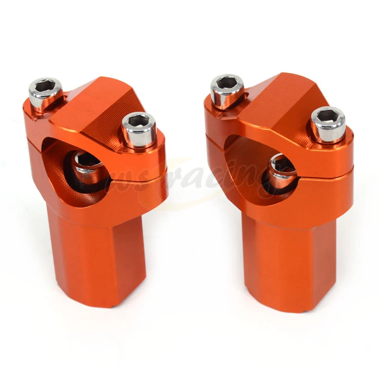 

Motorcycle Orange Billet HandleBar Raiser Bar Mount Clamp For KTM 125-530 SX SXF EXC EXCF XCF XC 250 350 525 450