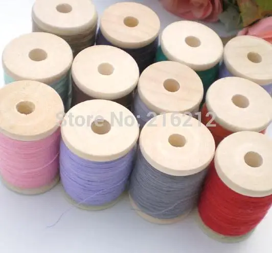 4.8*3.1 cm Zakka Wooden Bobine Classic style DIY Wooden Spool Archaize color