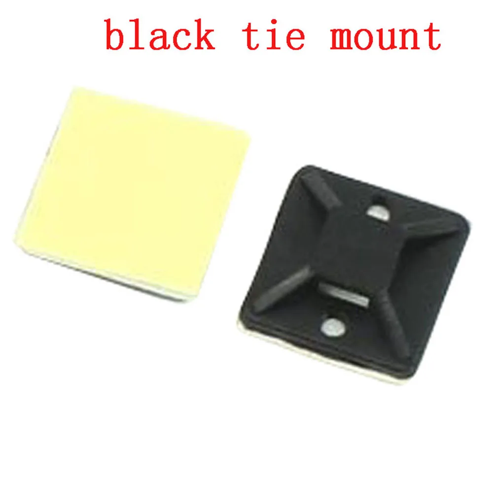 Cable tie mount black Zip Tie car Cable Wire Removable Self Adhesive cable tie base Wall Holder Mount Clip/Clamp cable fix